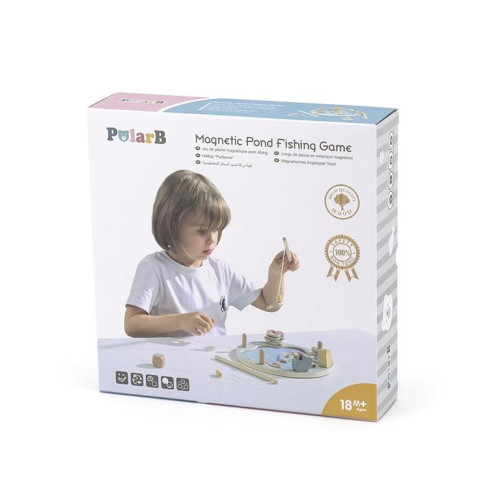 Juguete de madera pesca con estanque magnético. PolarB