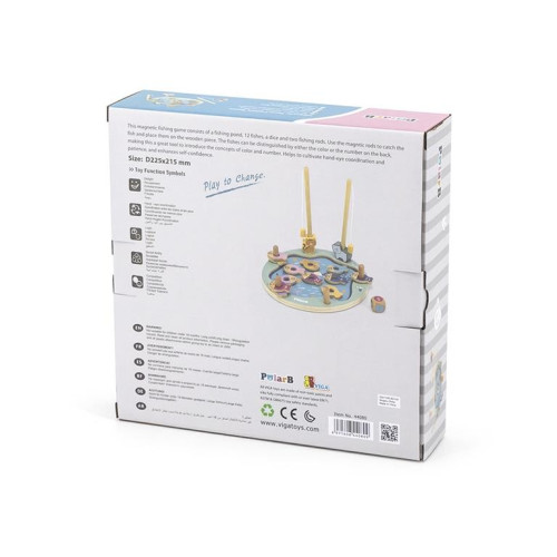 Juguete de madera pesca con estanque magnético. PolarB