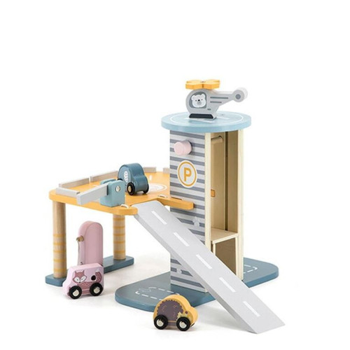 Juguete de madera parking garaje. PolarB