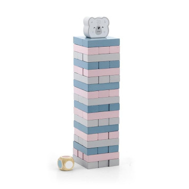 Juguete de madera torre de bloques. PolarB