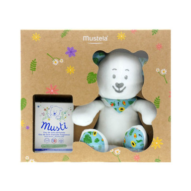 Cofre perfume Musti + osito . Mustela