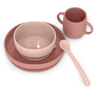 Vajilla de silicona con ventosa. Suavinex