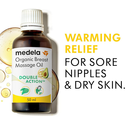 Aceite orgánico para masaje de pecho 50ml. Medela