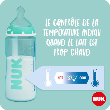 Biberón FC Silicona anticólico profesional + cepillo de limpieza (0-6). Nuk