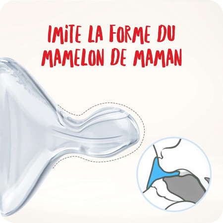 Biberón First Choice Silicona control de temperatura T.M(0-6) 300 ml. Nuk