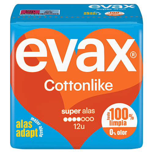 Compresas Evax Cottonlike Alas Súperl (12 Uds.)