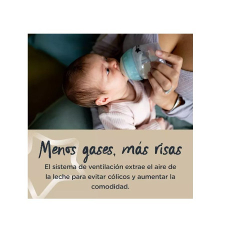 Biberón Duplo Closer to nature Anti-Cólico 260 ml . Tommee Tippee