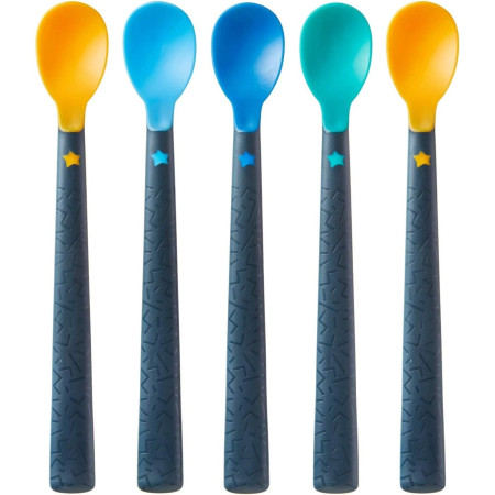 Cucharas de aprendizaje punta blanda (5ud) +4m. Tommee Tippee