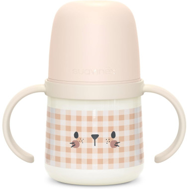 Vaso de aprendizaje antiderrame que brilla en la oscuridad con boquilla de silicona 150ml. Suavinex