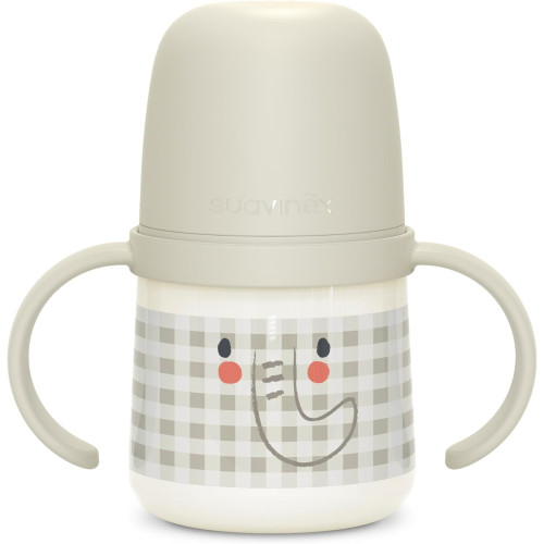 Vaso de aprendizaje antiderrame que brilla en la oscuridad con boquilla de silicona 150ml. Suavinex