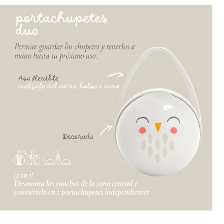 Portachupete Duo premium bebé,Bonhomía. Suavinex