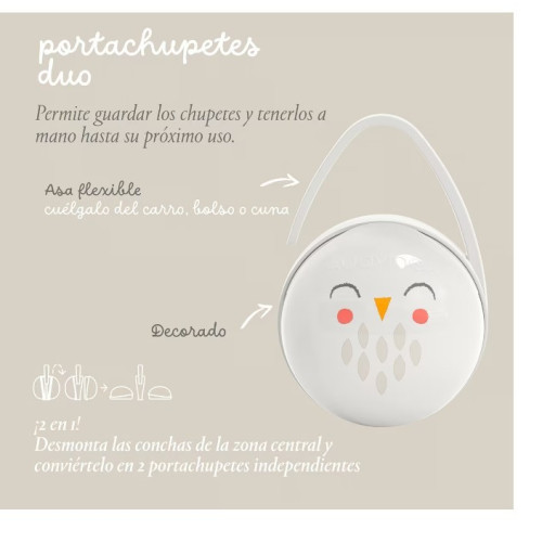 Portachupete Duo premium bebé,Bonhomía. Suavinex