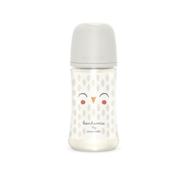 Biberón Premium Bonhomía Tetina Fisiológica SX Pro de Silicona Flujo denso, 360 ml. Suavinex