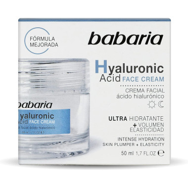Crema facial ultra hidratante con ácido hialurónico 50ml. Babaria