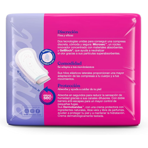 Compresas Indasec Discreet Extra. (10uds)