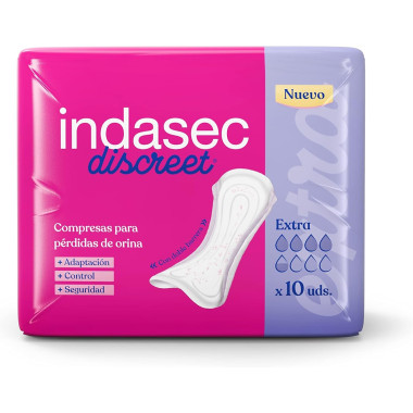 Compresas Indasec Discreet Extra. (10uds)