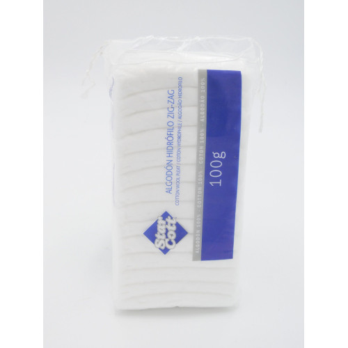 Algodón Hidrófilo ZigZag 100 g. Indas