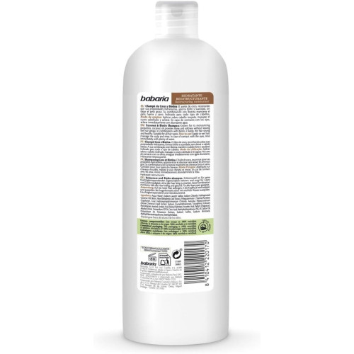 Champú hidratante y reestructurante de Coco con Biotina 700ml. Babaria