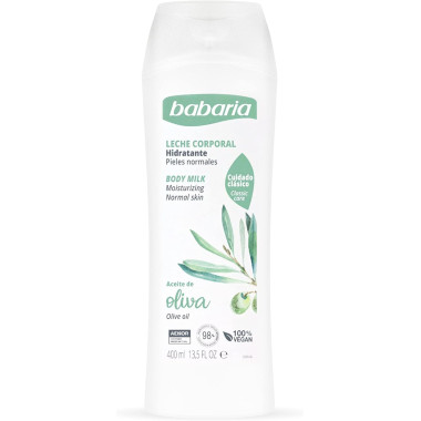 Leche corporal hidratante con aceite de oliva (400ml). Babaria