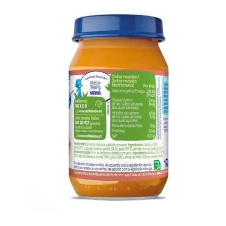 Potito verduritas con pavo 190g. Nestlé