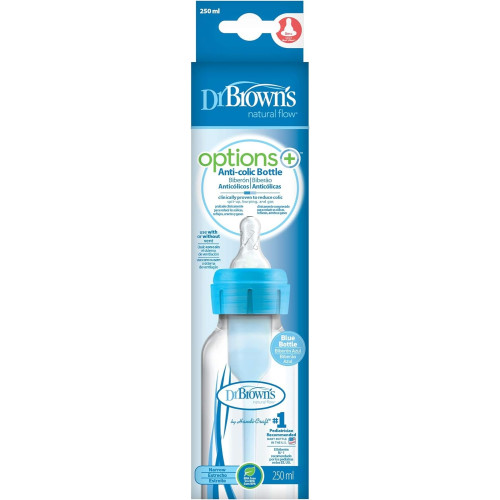 Biberón Options Boca Estrecha Rosa 250 ml. Dr. Brown