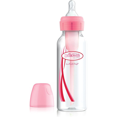 Biberón Options Boca Estrecha Rosa 250 ml. Dr. Brown