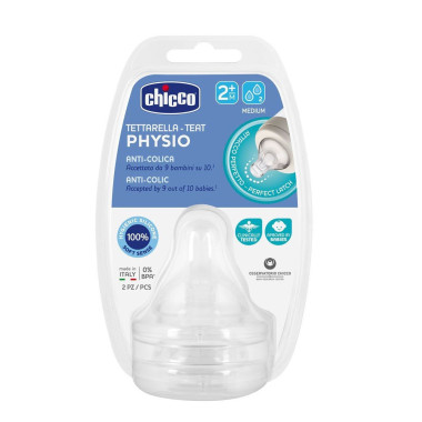 Tetina Physio silicona Soft Sense (2ud) (diferentes flujos). Chicco