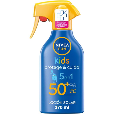 Leche solar infantil SPF 50+ SUN KIDS pistola (270ml). Nivea