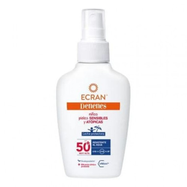Leche protectora solar infantil para pieles sensibles SPF50+ (100ml). Denenes