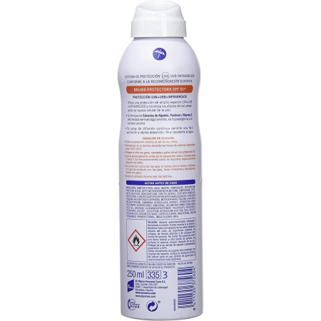 Bruma invisible protección solar infantil para pieles sensibles y atópicas SPF50+ (250ml). Denenes