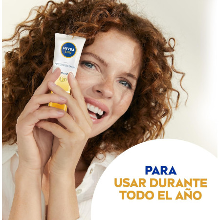 Protección facial Antimanchas Antiedad Q10 SPF 50+. Nivea