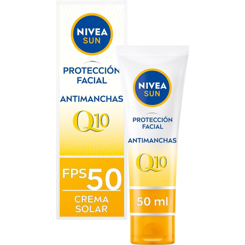 Protección facial Antimanchas Antiedad Q10 SPF 50+. Nivea