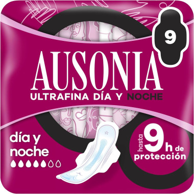 Compresas ultrafina día y noche ( 9uds). Ausonia