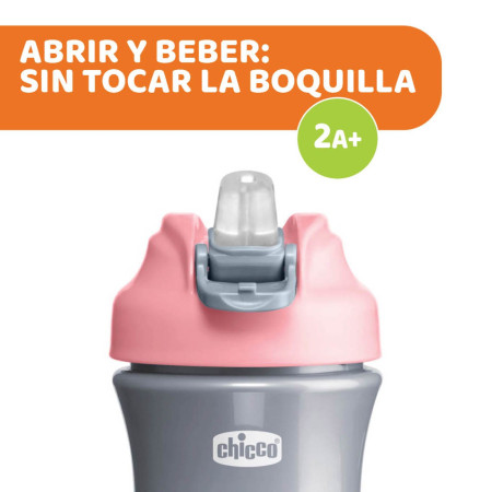 Botella POP-UP CUP vaso evolutivo +2años (350ml). Chicco