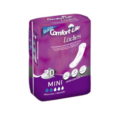 Compresas Comfort Life Ladies, Absorción Mini (20uds)