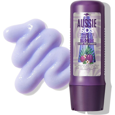 SOS Mascarilla  3 minutos miracle blonde, pelo rubio . Aussie
