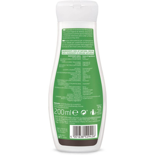 Skin Food body lotion nutrición intensiva 200ml. Weleda