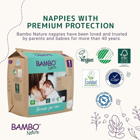 Pañales BAMBO NATURE Talla 1 (22uds)