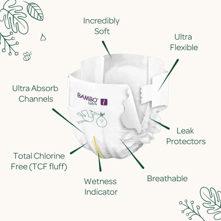 Pañales BAMBO NATURE Talla 1 (22uds)