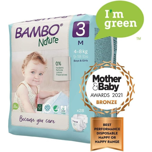 Pañales BAMBO NATURE Talla 3 (28uds)