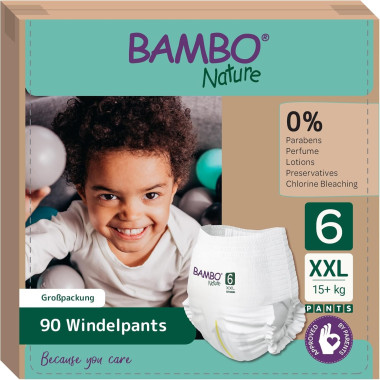 Pañales Pants entrenamiento BAMBO NATURE Talla 6 (18 uds)