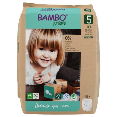 Pañales Pants entrenamiento BAMBO NATURE Talla 5 ( 19 uds)