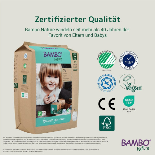 Pañales Pants entrenamiento BAMBO NATURE Talla 5 ( 19 uds)