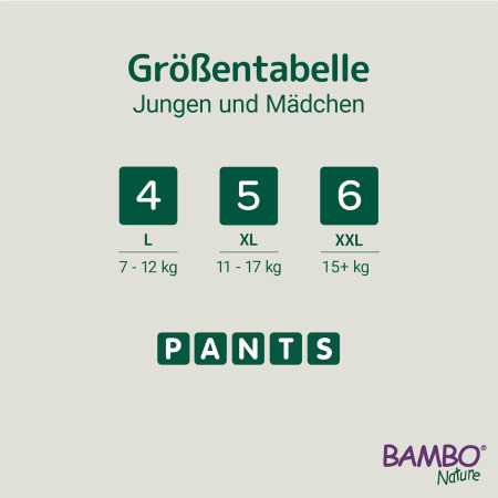 Pañales Pants entrenamiento BAMBO NATURE Talla 5 ( 19 uds)