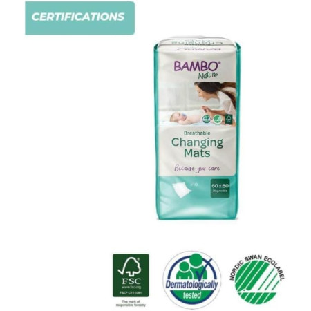 Cambiadores Bambo Nature 60x60 (10 uds)