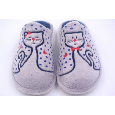 Zapatillas de casa “Montlis”.  Garzón (Gris Perla-Marino)