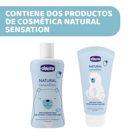 Set natural sensation Crema corporal 150ml + gel de baño y champú 200ml. Chicco