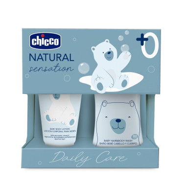 Set natural sensation Crema corporal 150ml + gel de baño y champú 200ml. Chicco