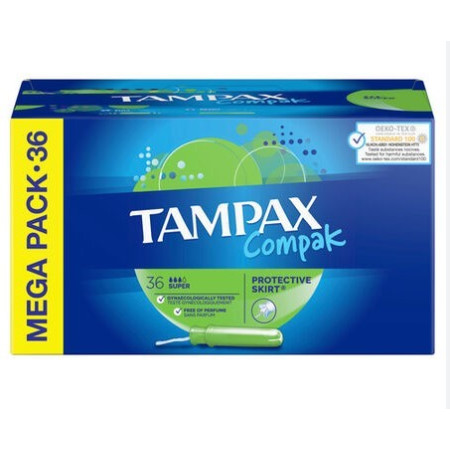 Tampax Compak Súper (36 Uds.)