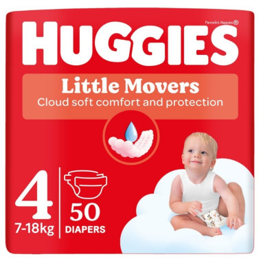 Pañales Huggies Little Movers Talla 4 (7-18 kg)